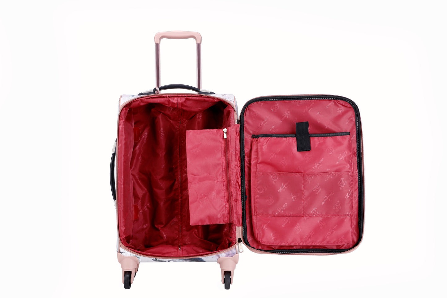 Arosa Designer Feather Print Luggage - Made in Italy