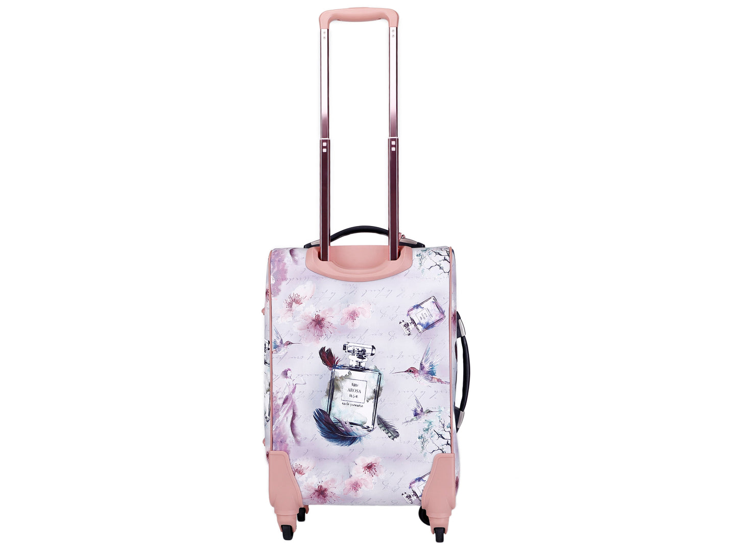 Arosa Designer Feather Print Luggage - Made in Italy