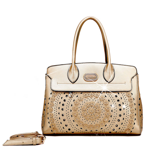 Brangio Golden Blossom Tote Bag - Made in Italy